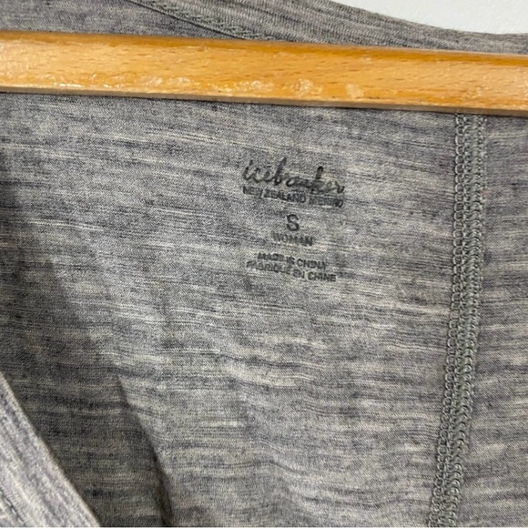 Icebreaker Flawed Gray 100% Merino Wool Longline Tee Shirt - Picture 2 of 10